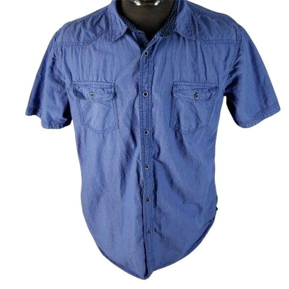 Lee button down‎ casual XL mens blue shirt